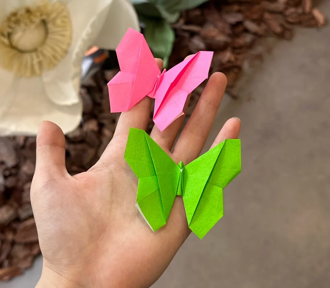 Finished Angular Paper Butterfly