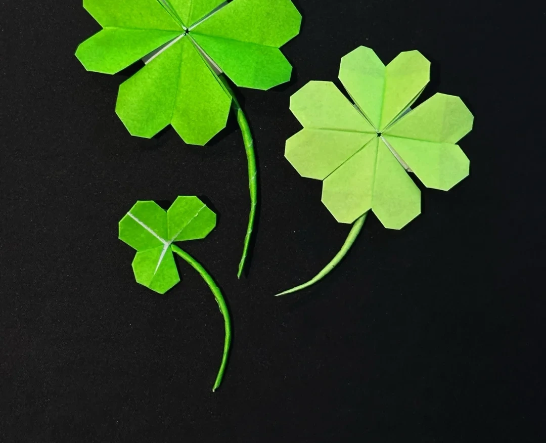 Finished Four-Leaf Paper Clover