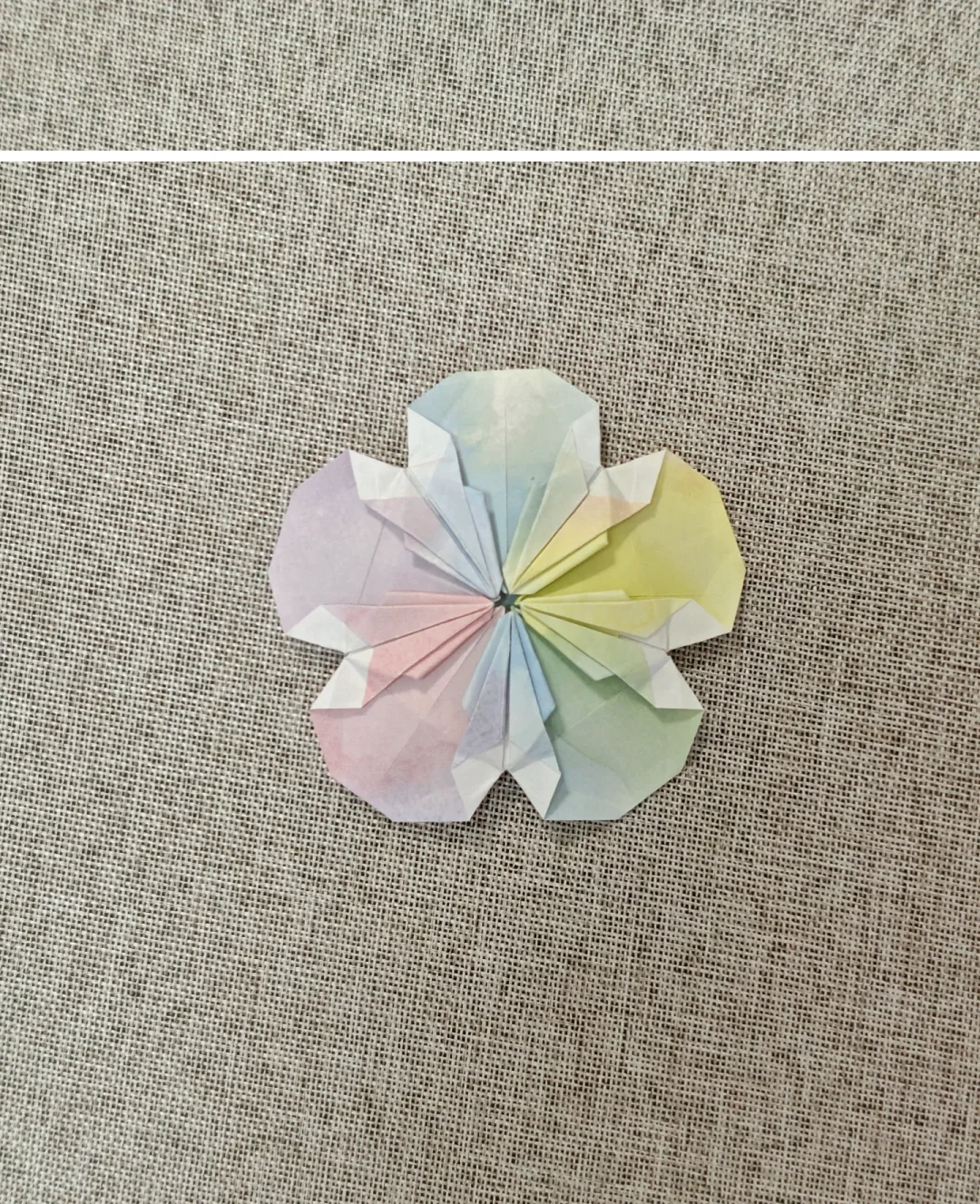Finished Five-Petal Plum Rosette