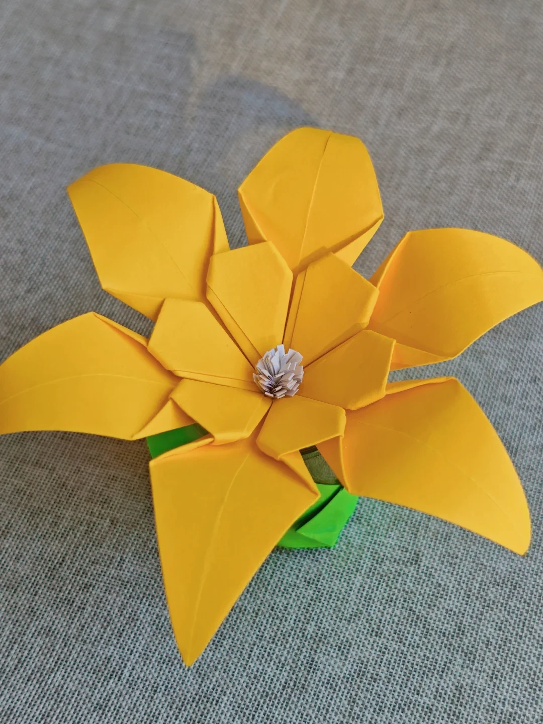 Finished Interlocking Six-Petal Flower