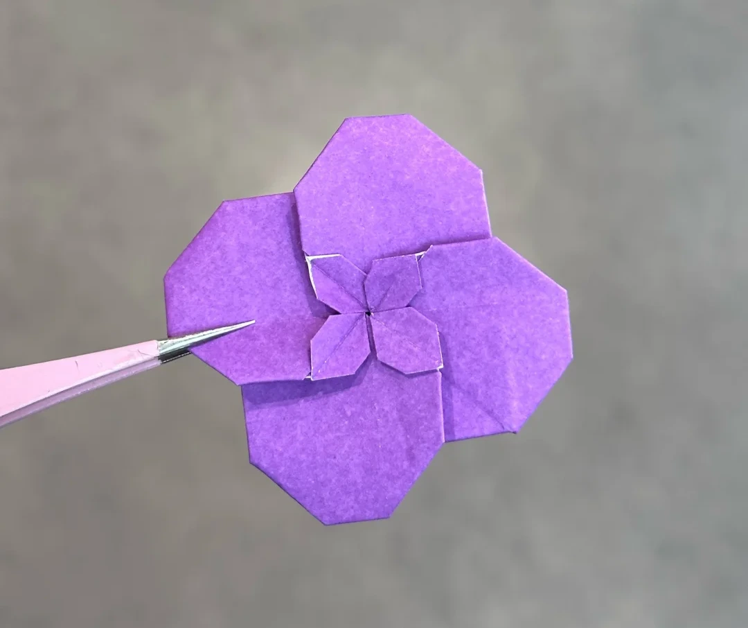 Finished Layered Four-Petal Violet
