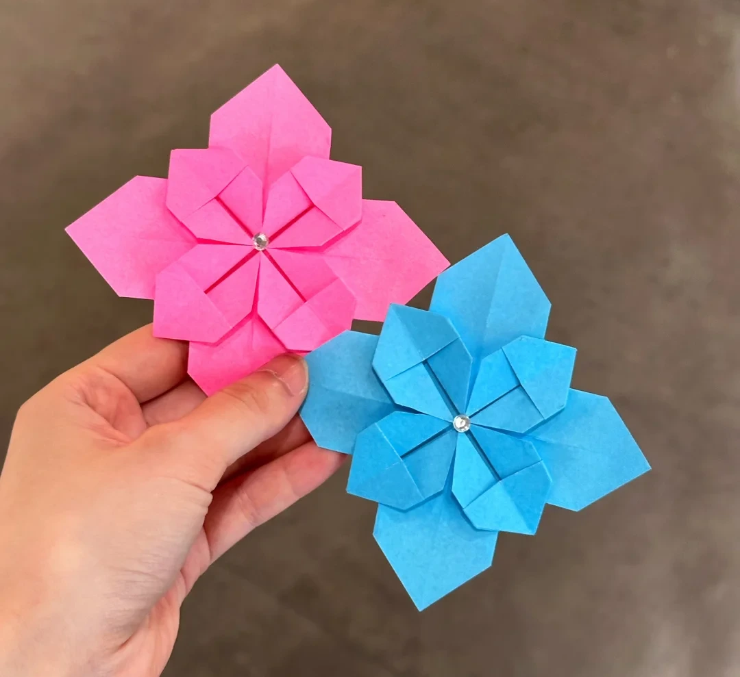 Finished Layered Hydrangea Blossom