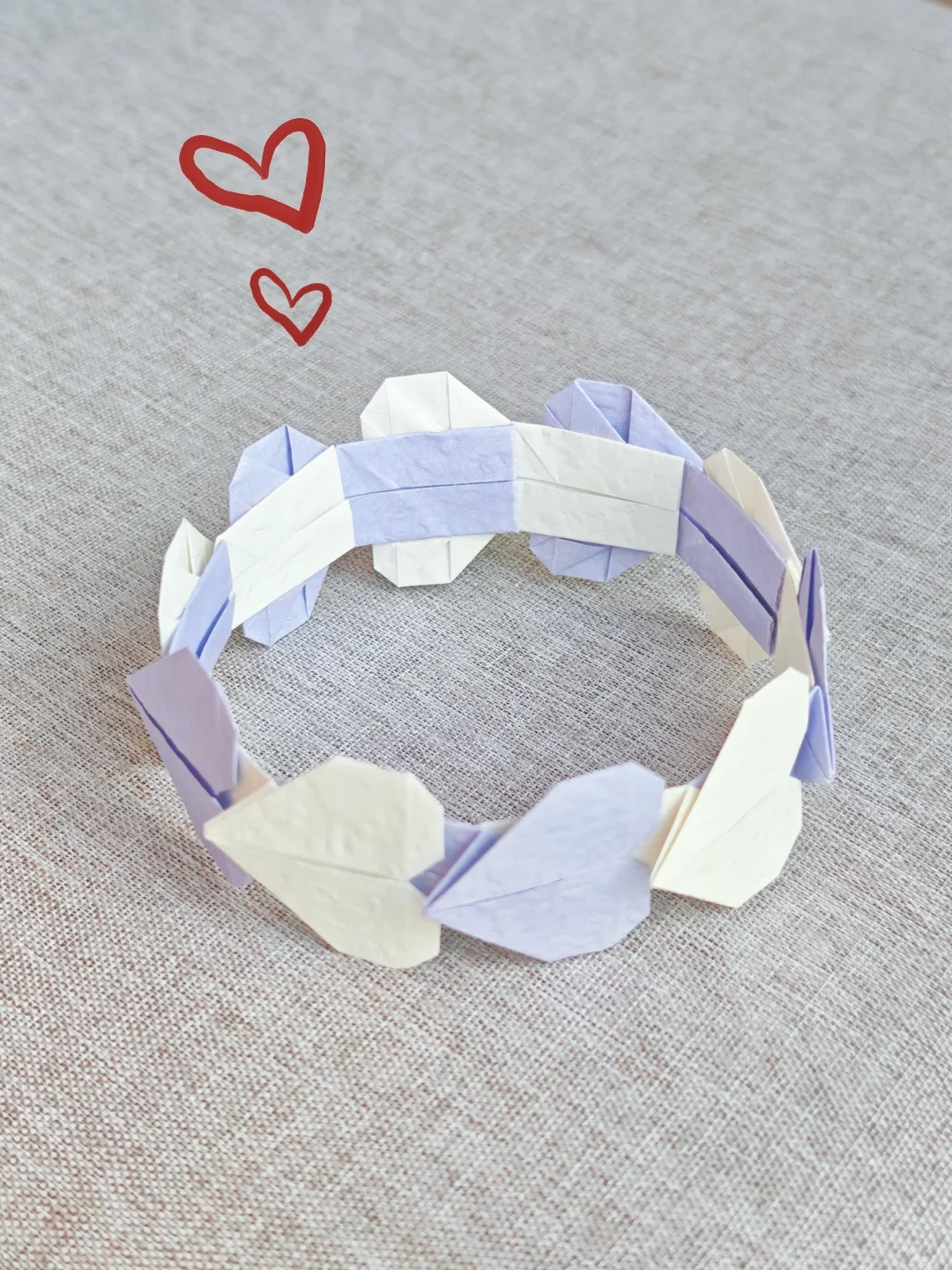 Finished Linked Heart Bracelet