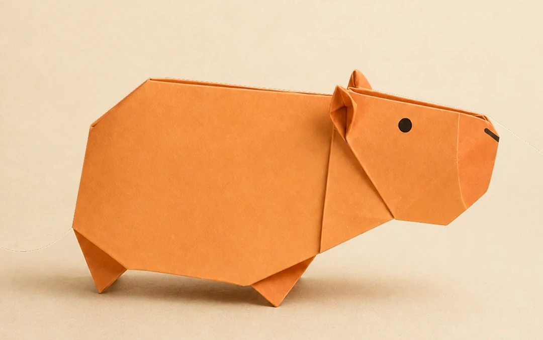 Finished Paper Capybara