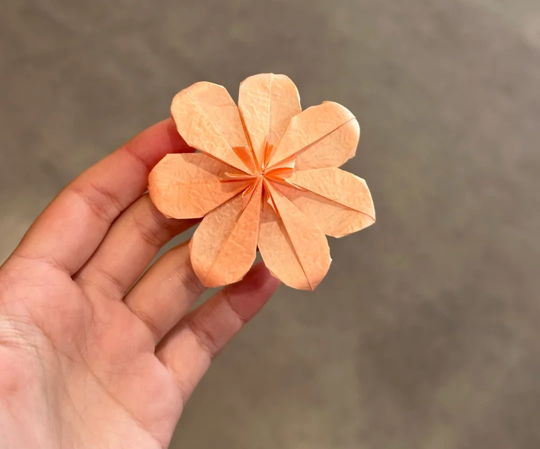 Finished Seven Rounded-Petal Flower
