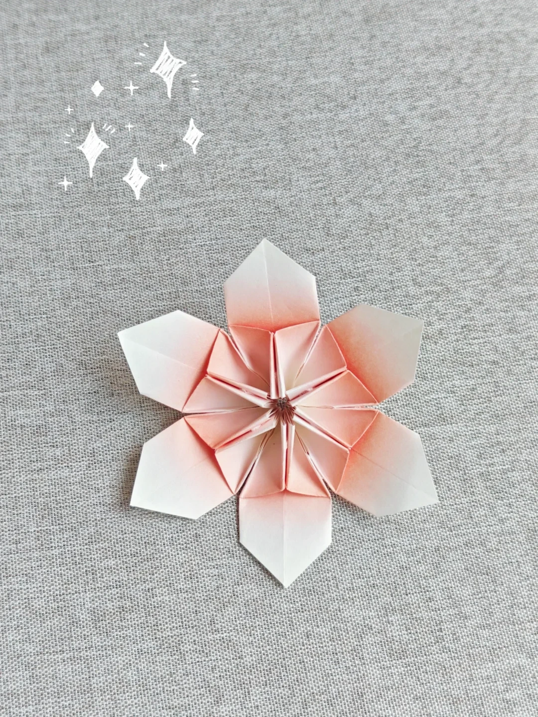 Finished Six-Petal Modular Blossom