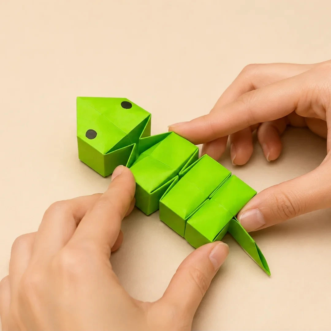 Finished Springy Paper Snake