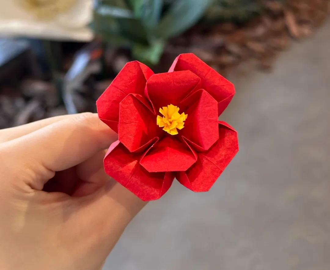 Finished Two-Square Camellia